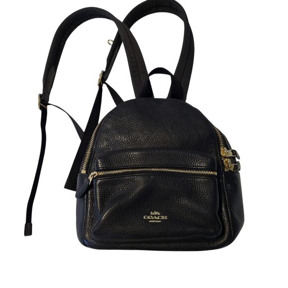 Coach Mini Small Charlie Backpack Pebbled Leather Black F28995 - Picture 4 of 11